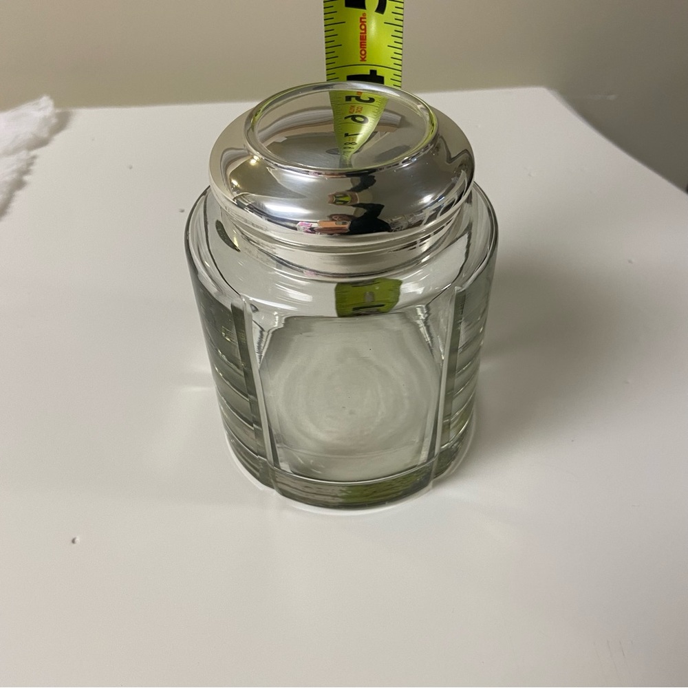 Clear Glass Jar with Silver Lid - Picture 3 of 8